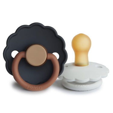 FRIGG Daisy Rubber Pacifier, Aurora/White (2-Pack)